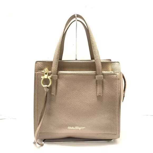 Auth FURLA - Gray Leather Handbag - Picture 1 of 16